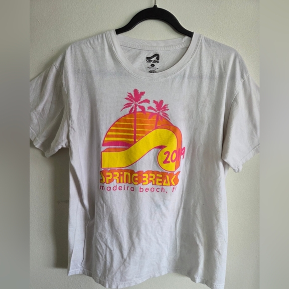 Womens Spring Break Graphic T-Shirt Tee Shirt Size L - Picture 1 of 6